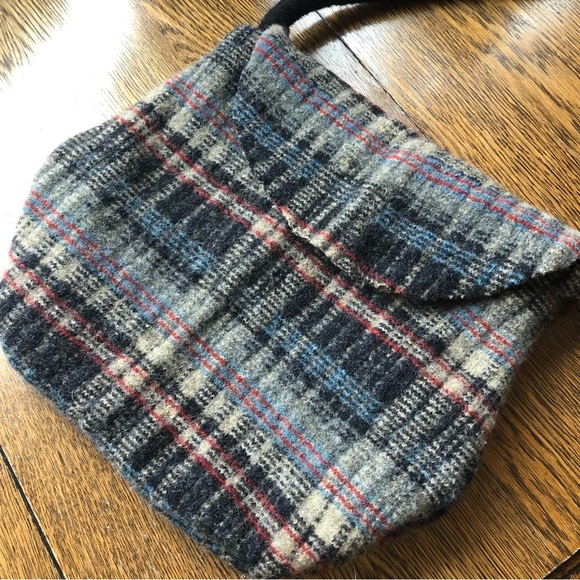 Womens handbag, wool plaid - Picture 8 of 8